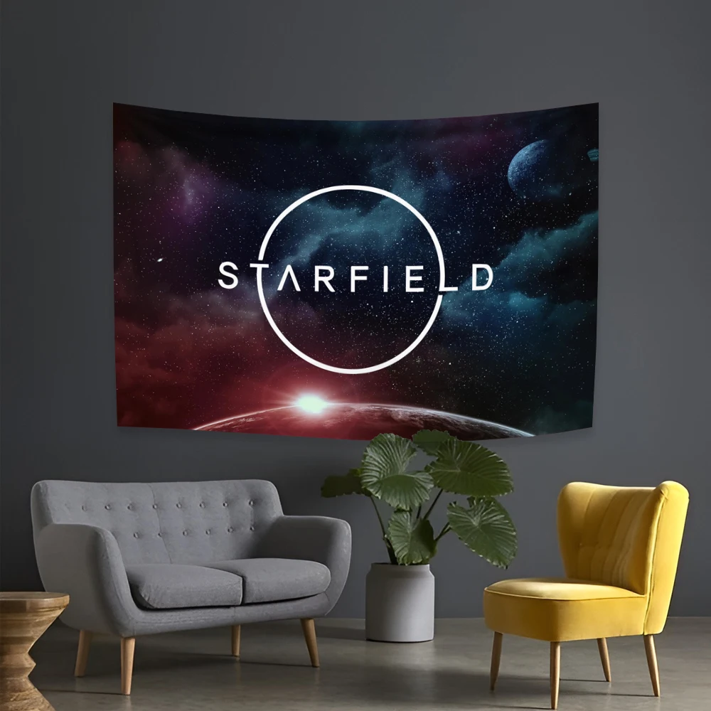 3x5Fts Starlit Sky Flag Polyester Printed Decoration Game Banner Tapestry