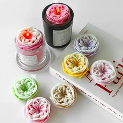 Rose Silicone Flower Mold for DIY Aromatherapy Candle Peony Handmade Soap Cake Mold Creative Decoration Supplies