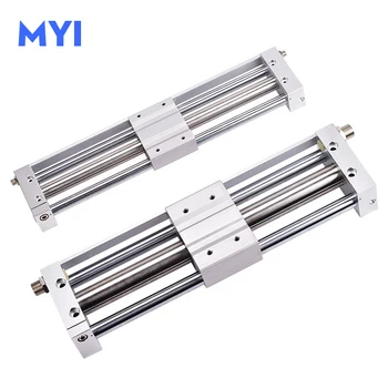 Seria CY1S, typ z otworem 10/15/20mm, cylinder pneumatyczny typu ślizgowego, magnetycznie sterowany, części do sprężonego powietrza, cylinder bez tłoczyska z łączonymi elementami.
