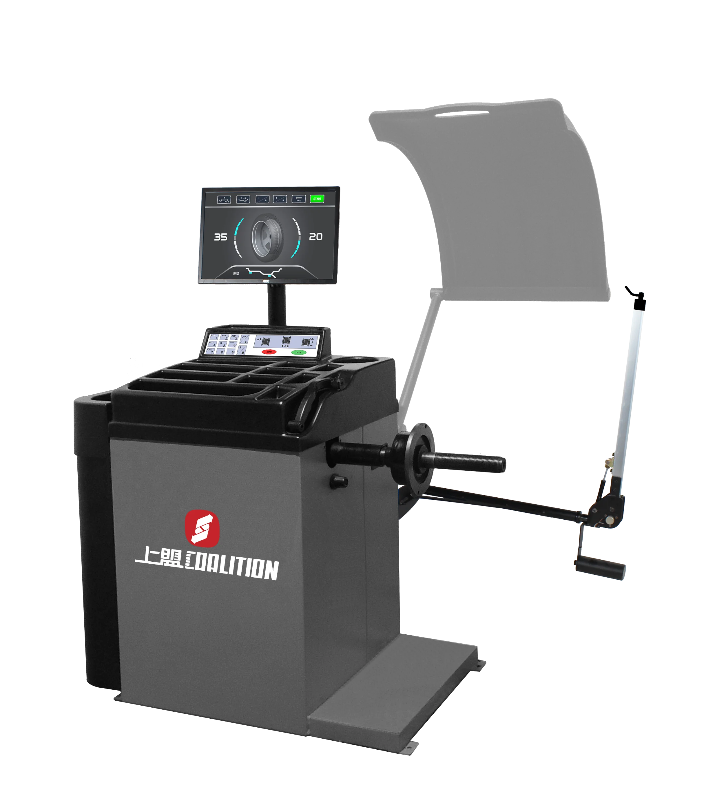 

Fully Automatic Tire Balancer and Wheel Alignment Equipment Computer LCD Display Wheel Balancing Machine