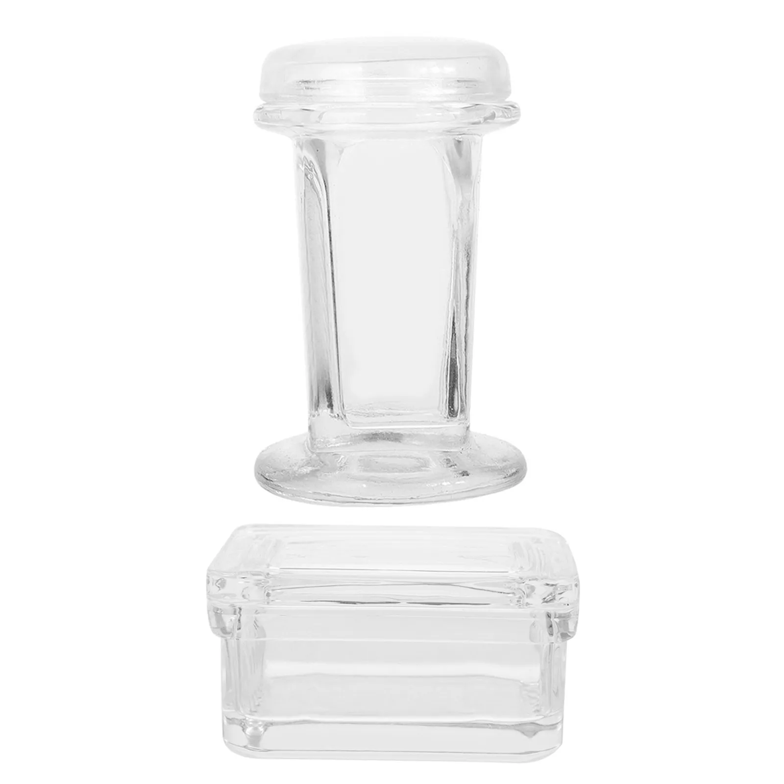 

Набор из 2 стеклянных банок для окрашивания (на 5/10 предметных стекол), емкость 85 мл/120 мл, с крышкой, для лабораторных микроскопических принадлежностей