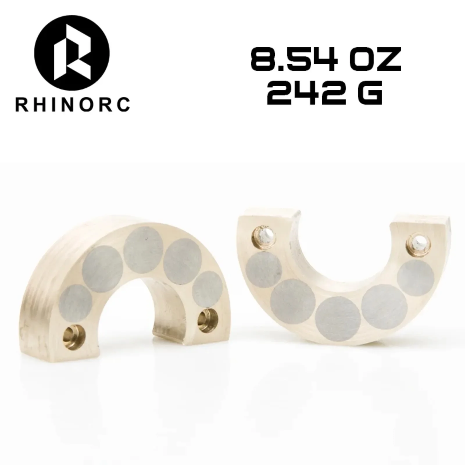 12.8mm Anti-Tip Brass Alloy Counterweight 336g/242g Compatible with Rhino Capra Performance Crawler for Enhanced Stability