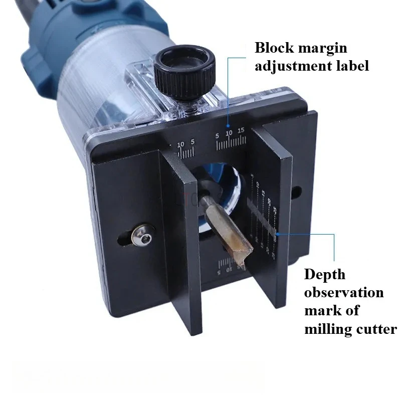 Adjustable Slotting Machine Base Bracket Cupboard Panel Buckle Fastener Milling Bracket Aluminum Alloy Base Plate with Scale