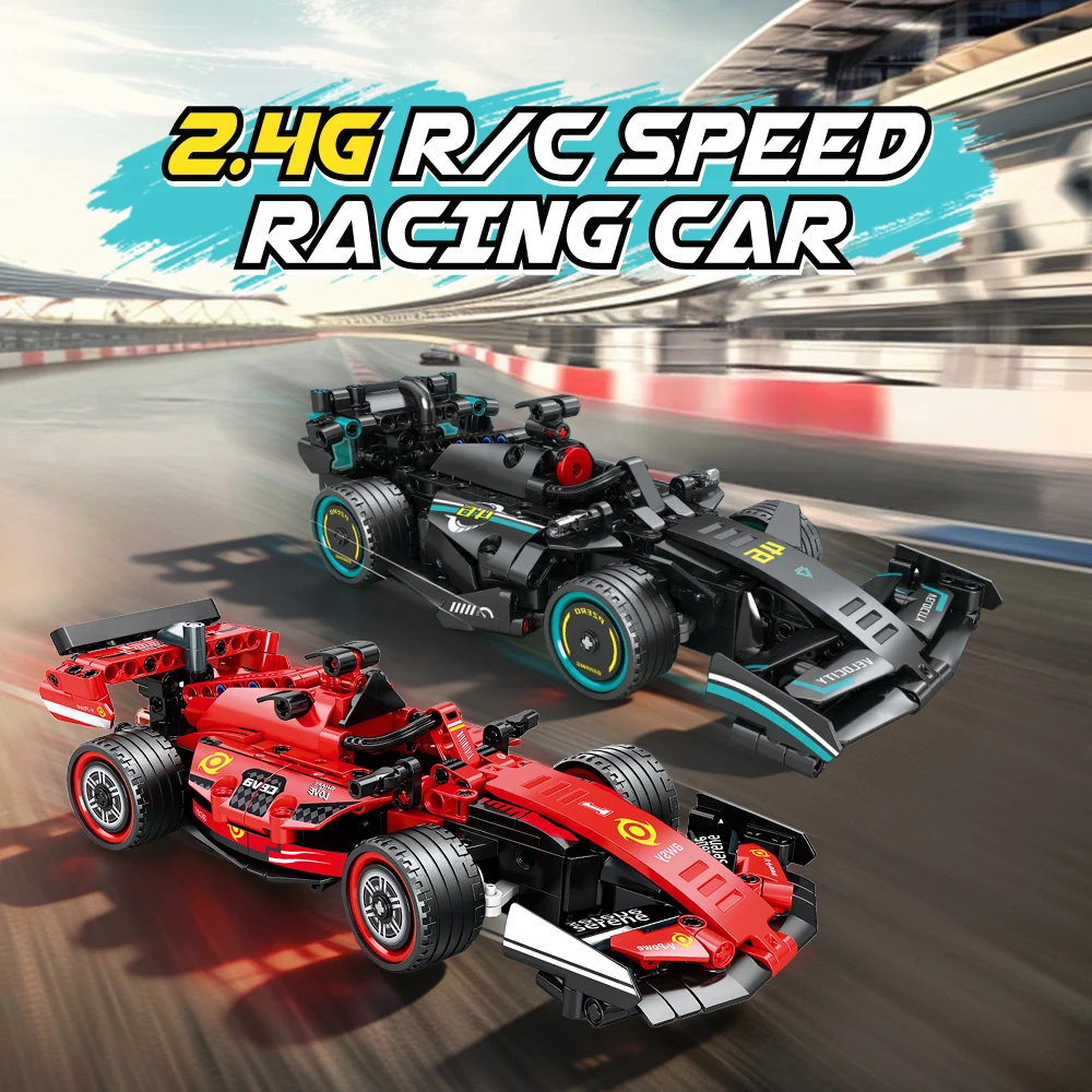 Racing Block Set 1/24 Technical Remote Control Formula Sport Car Bricks Toy for Adults Collectible Set for Home or Office Decor