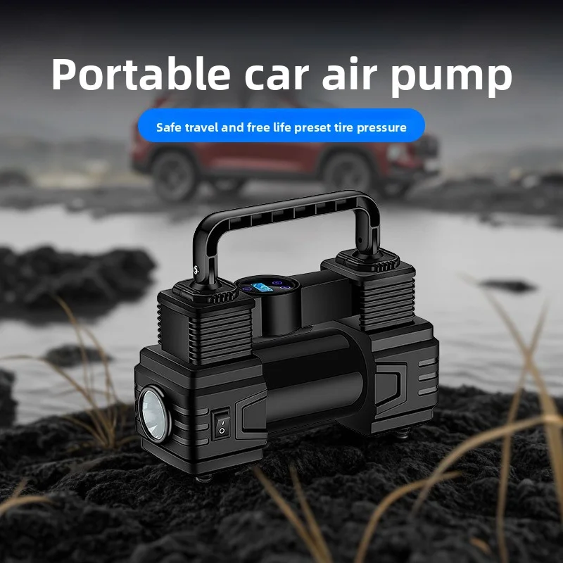 

Smart Car Air Pump 12V with Digital Display Portable Tire Inflator Intelligent Emergency Repair Kit for Vehicle Tires