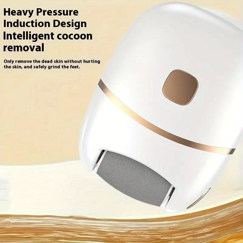 White Foot Grinding Machine, USB Charging, Easy to Carry and Use, Remove Dead Skin and Calluses from Feet