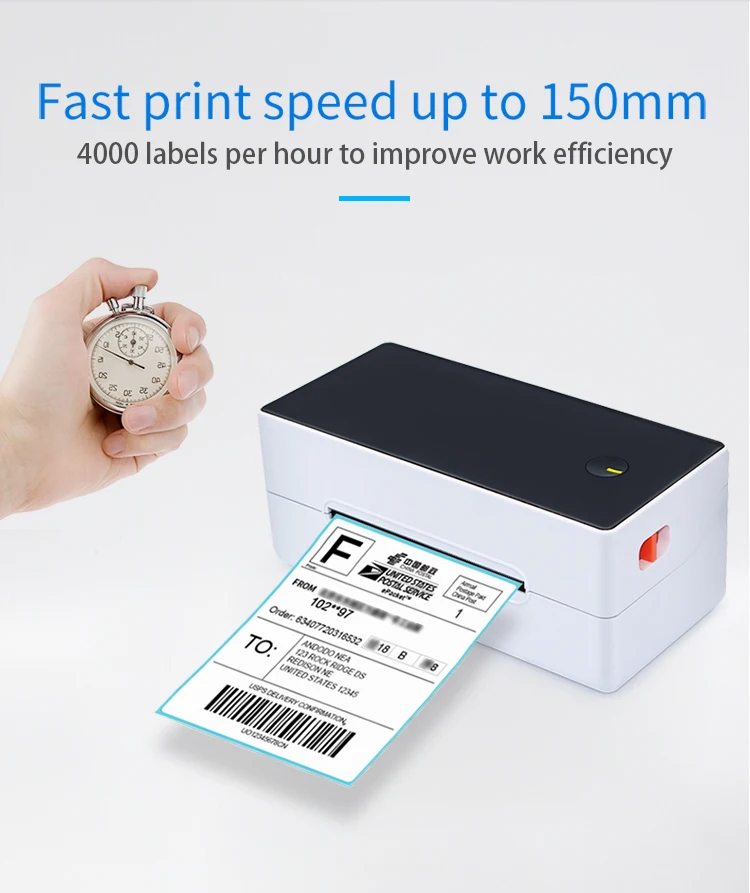 4 Inch 120mm 4x6 Wifi Wireless Office Thermal Shipping Receipt Sticker Label Printer Machine Supplies