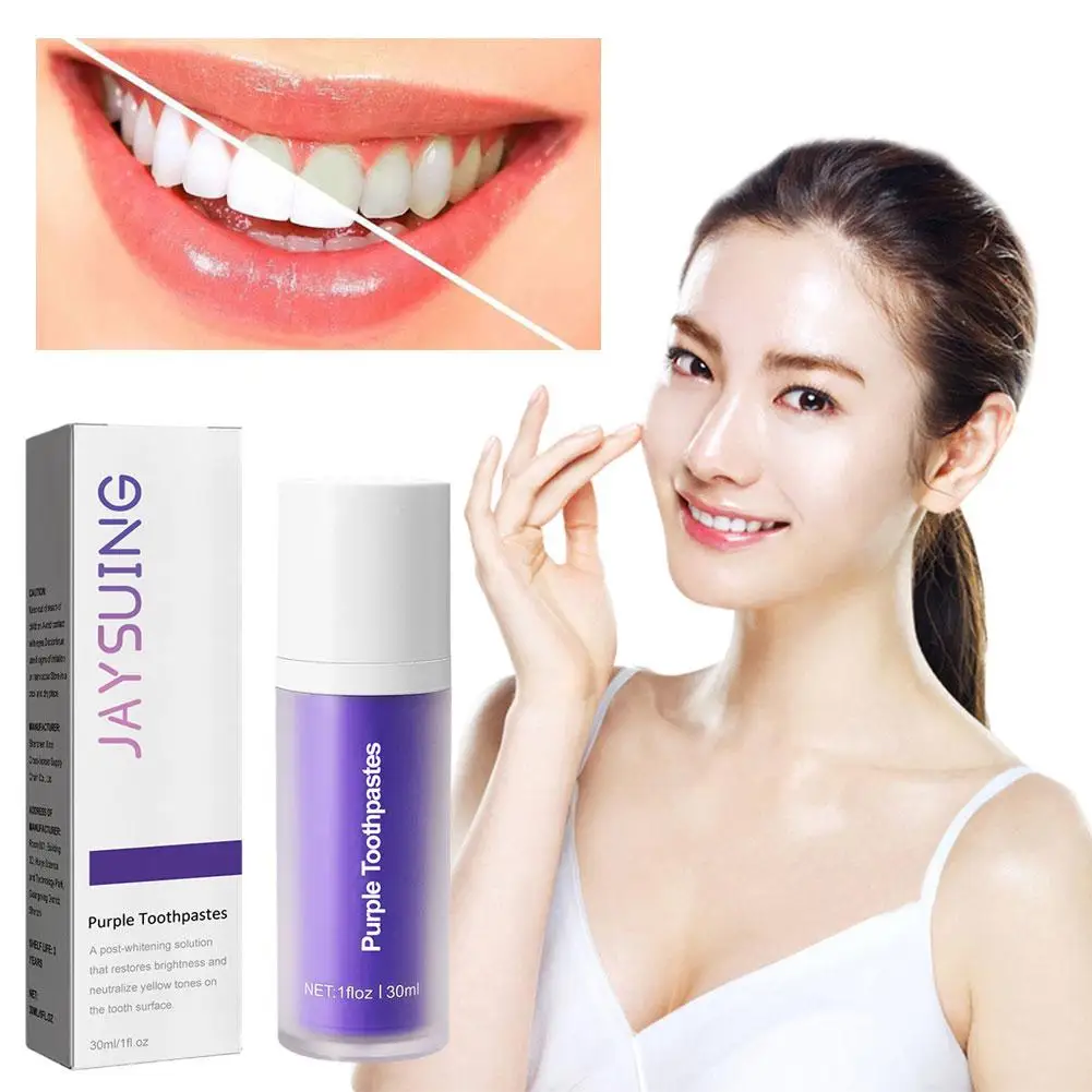 1-5x Teeth Removing Deep Smoke Stains Gingiva Protection Purple Orthopedic Toothpaste Effectively Cleans Oral Cavity Brightens