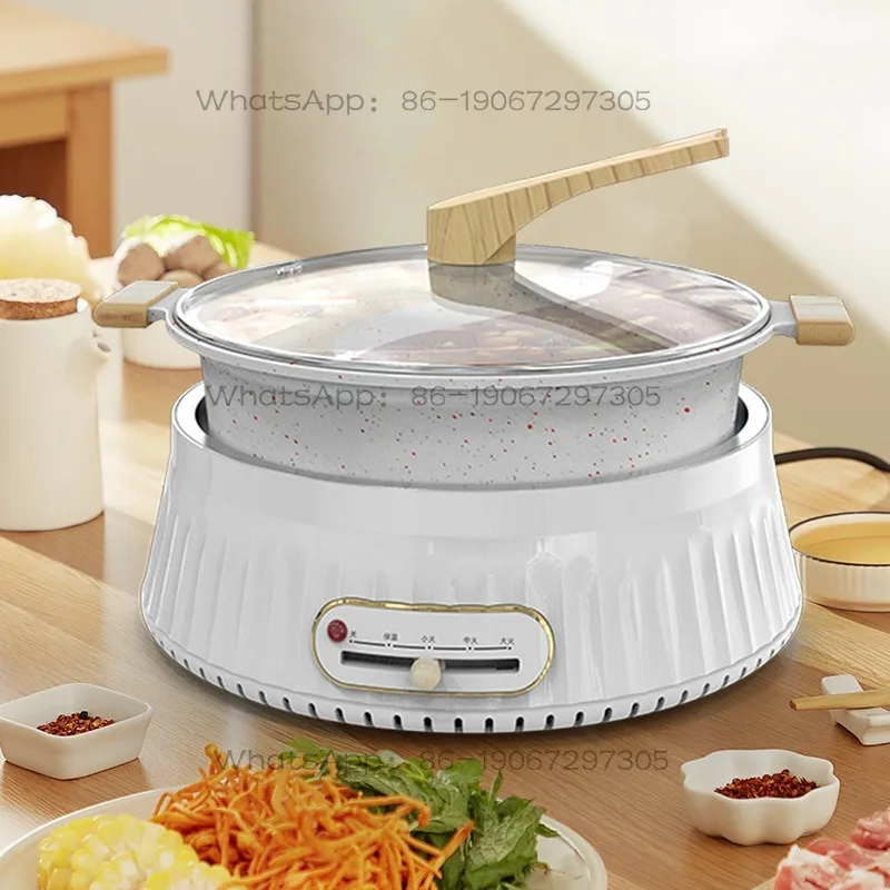Electric hot pot multi-functional removable and washable household electric cooking pot large empty amount split non-stick