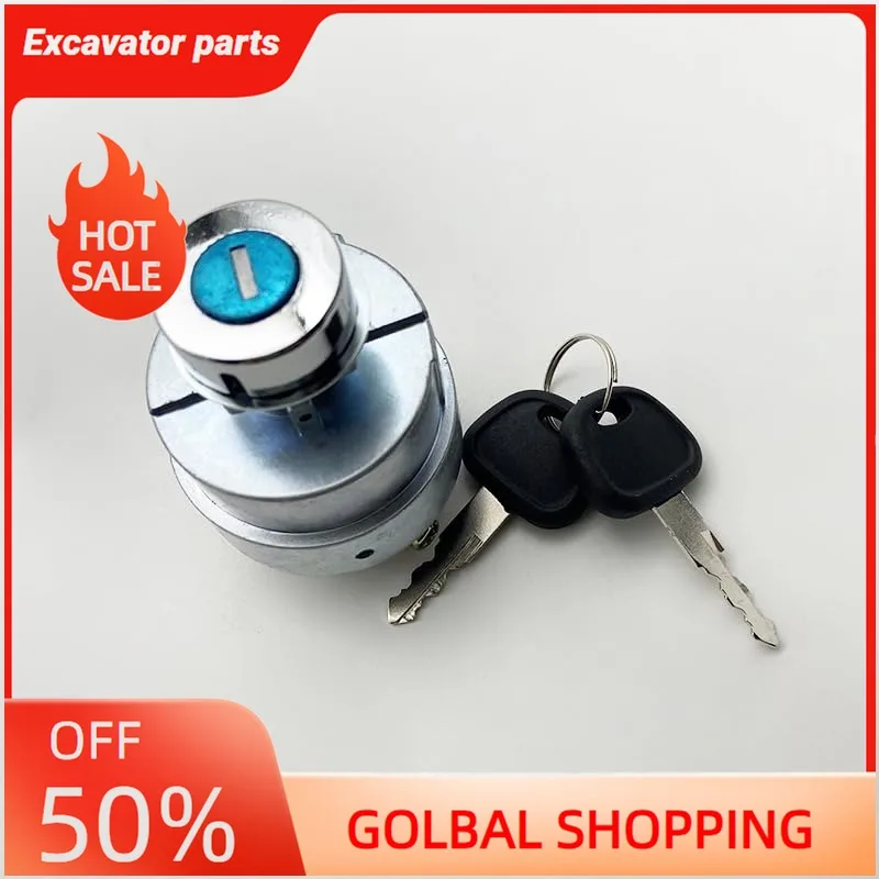 

Ignition Switch with Keys Fits for Loader Liugong LG406-2 LG836 LG856 Replecement Excavator Parts