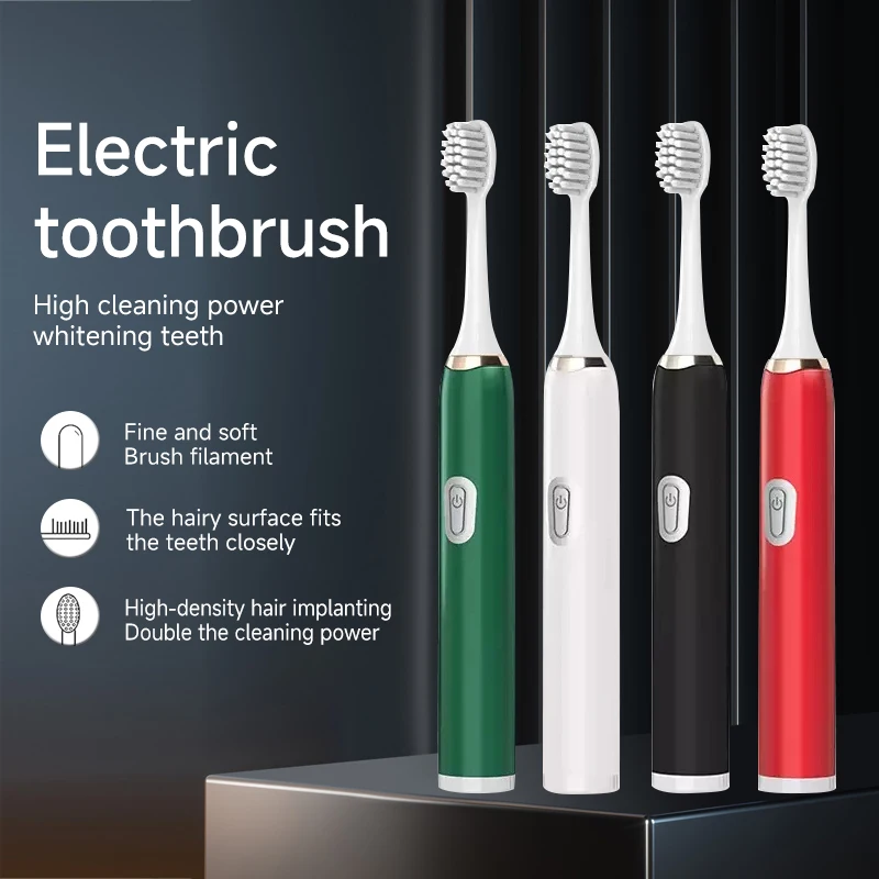 

5 brush head electric toothbrush, portable battery powered, waterproof rating IPX7, oral care