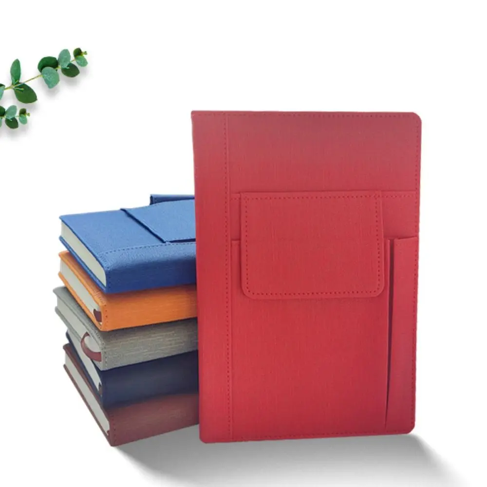 

Multifunction A5 Notebook with Pocket Retro To Do List Meeting Minutes Book Diary Stationery PU Leather Notebook Girls