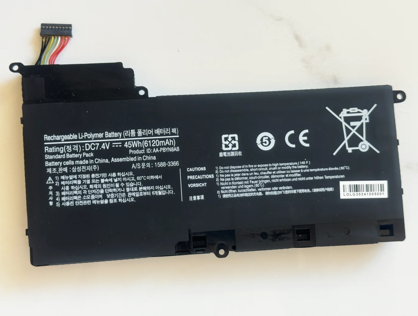 Laptop Battery AA-PBYN8AB 7.4V/ 45WH/6120mAh AA-PLYN8AB For NP530U4B NP530U4C NP535U4C NP520U4C NP530U4C-A08RU