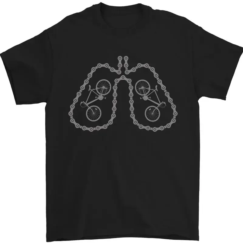 Fahrrad Lungs Cyclist Lustig Fahrrad Herren Maglietta 100% Baumwoll