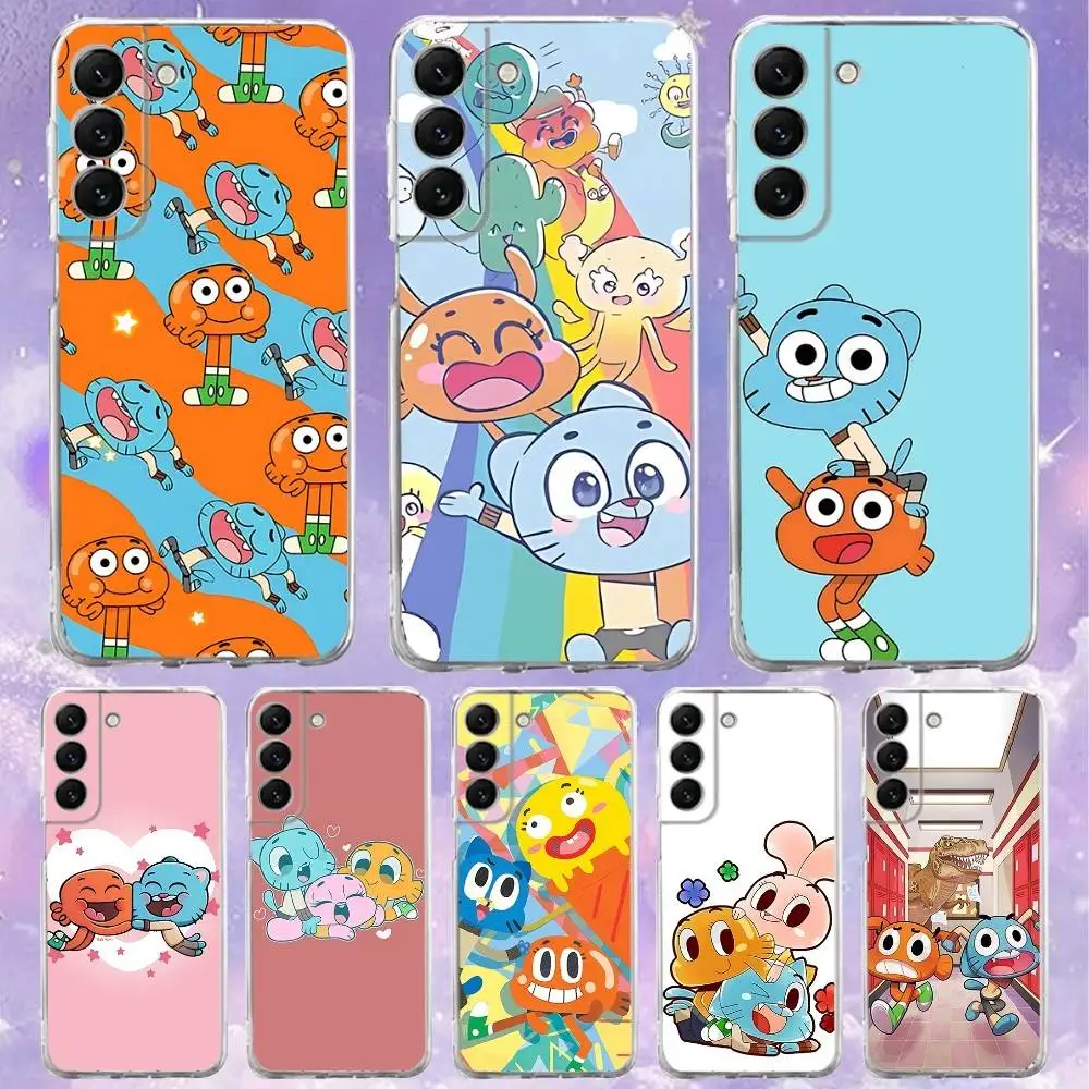 

G-Gumball And D-Darwin Phone Case For Samsung S30,25,24,23,21,22,20,10,5G,FE,lite,PIus,Ultra Transparent Cover