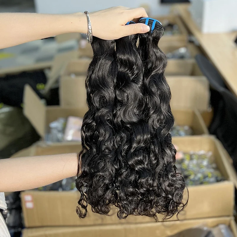 15a onda de água pacotes 100% extensões de cabelo humano não processado vietnamita feixes de cabelo cru cabelo cru 100% cabelo humano tissus