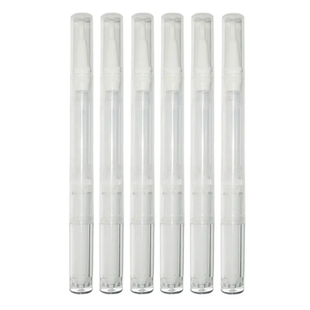 

6Pcs 3ml Empty Nail Oil Pen Transparent Lip Gloss Container Applicators Eyelash Growth Liquid Tube Travel Essential