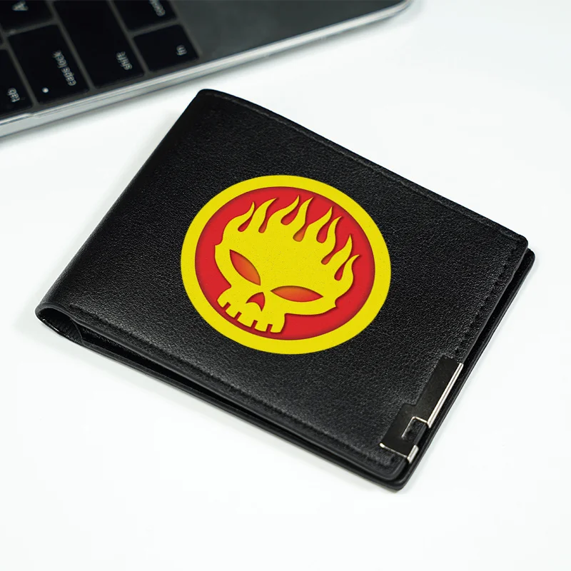 МУЖСКИЙ тонкий кошелек с логотипом FLAMING SKULL, из искусственной кожи, светящийся, прочный, БИЗНЕС, МОДНЫЙ АКСЕССУАР ДЛЯ ИСПОЛЬЗОВАНИЯ