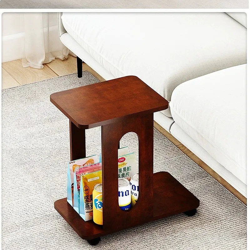 Solid Wood Mobile Computer Host Stand Multi-layer Printer Organizer Desk Storage Shelf