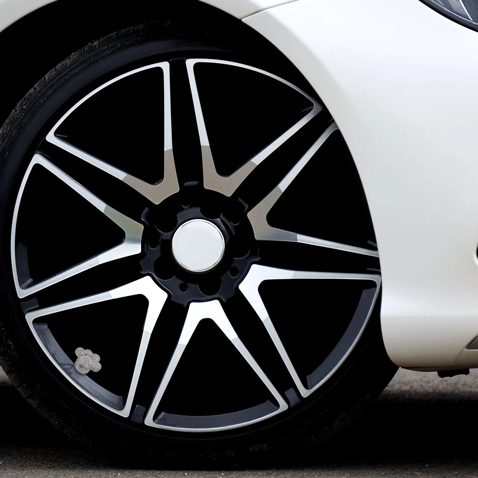 

4 pcs Air Nozzle Caps Universal Fit Stylish Dust Covers For Car Tire Valves Durable Spiral Lids Decorative Caps