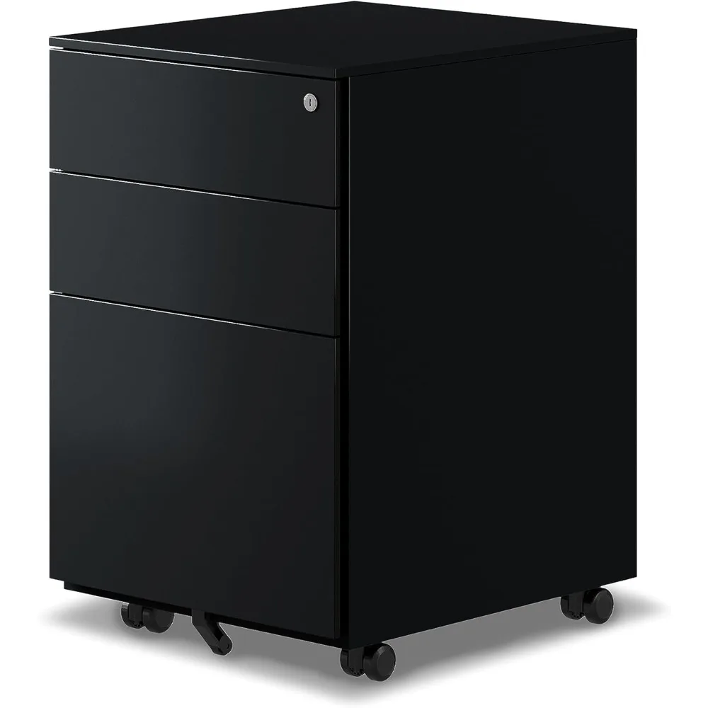 خزائن الملفات المتنقلة ذات 3 أدراج، خزانة الملفات المعدنية ذات الطائرة العمودية لتصميم ملف القانوني والرسائل المضاد للإمالة