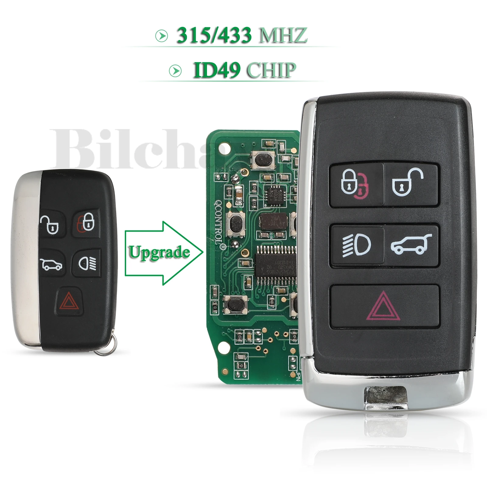 

jingyuqin for Land Rover Discovery Freelander Range Rover Sport Evoque fit Jaguar F-Pace F-Type XE XF XJ Remote Key 315/434MHz