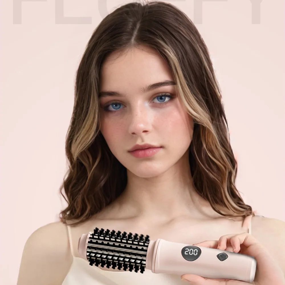 3-in-1 Dual Use Hair Straightener Curler Comb Cordless Wireless Fast Heating Mini Travel Gift for Women Daily Hair Styling 3