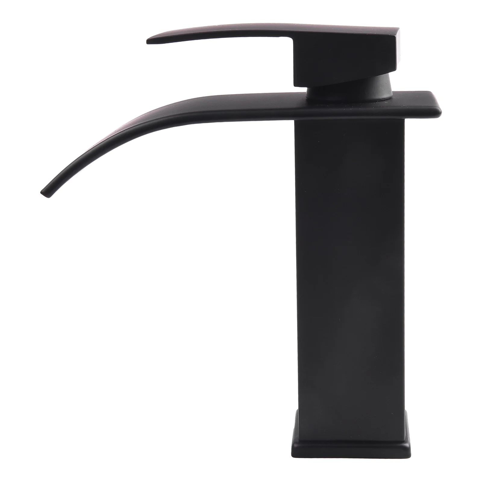 

2024 New Basin Faucets Black Stainless-Steel Waterfall Faucet Bathroom Vanity Single Handle Hot & Cold Water Sink Parts