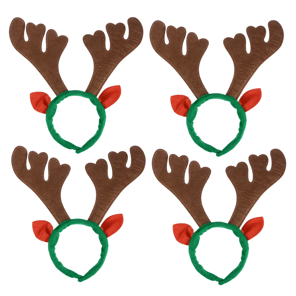 

4Pcs Christmas Antlers Hair Hoops Lightweight Comfortable Headband Kids Adults Party Headdress Festive Hair Band