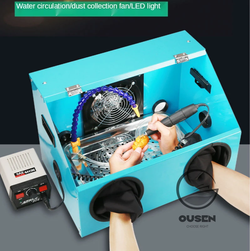 Moagem à prova de poeira caixa de metal de uma peça máquina de polimento de gravura moedor wen jogar máquina de dente caixa de moagem bancada capa