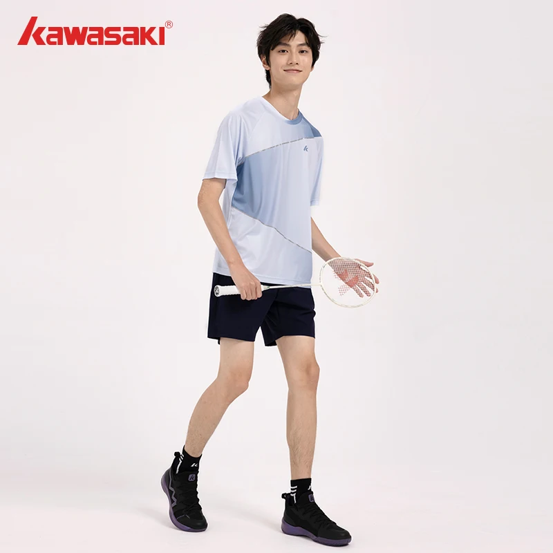 Kawasaki-Camiseta de bádminton profesional para hombre y mujer, ropa deportiva transpirable que absorbe el sudor, camiseta de tenis de mesa serie Galaxy para parejas