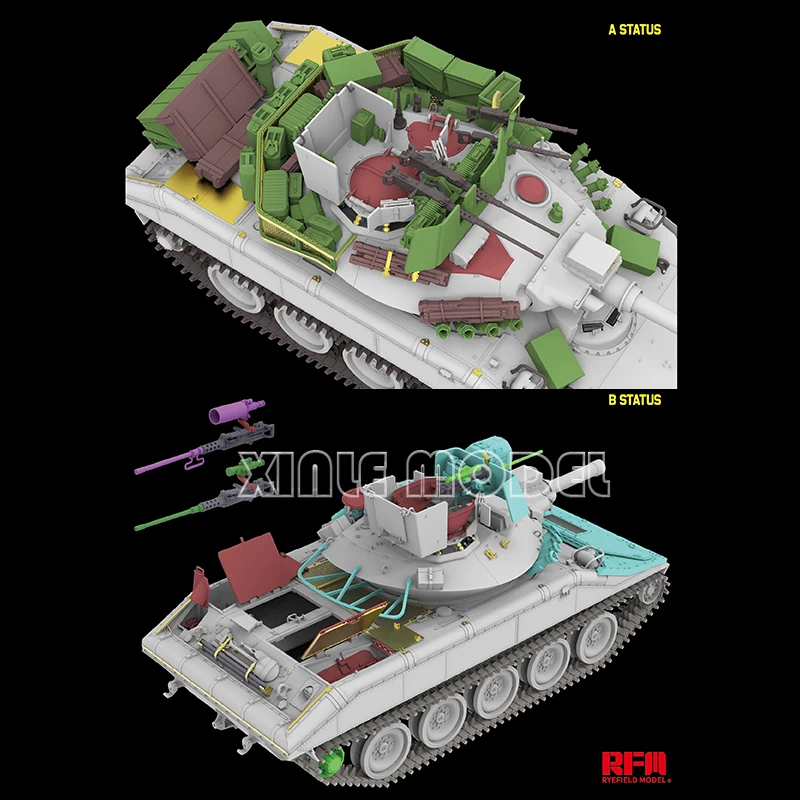 Ryefield modèle en plastique assemblage jouet modèle kit Rm-5142 M551 Light Tank Sheridan (guerre du Vietnam) 1/35