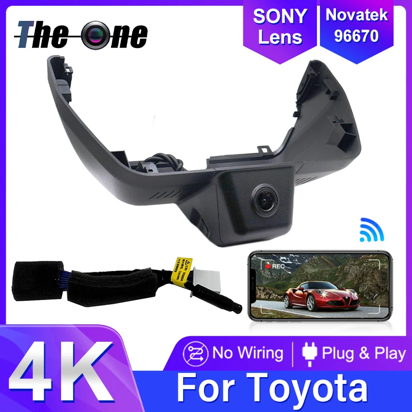 

New! Plug and Play Car DVR Dash Cam Camera For Toyota Land Cruiser Prado 250 LC250 J250 2024 2025,front and interior dashcam 4K