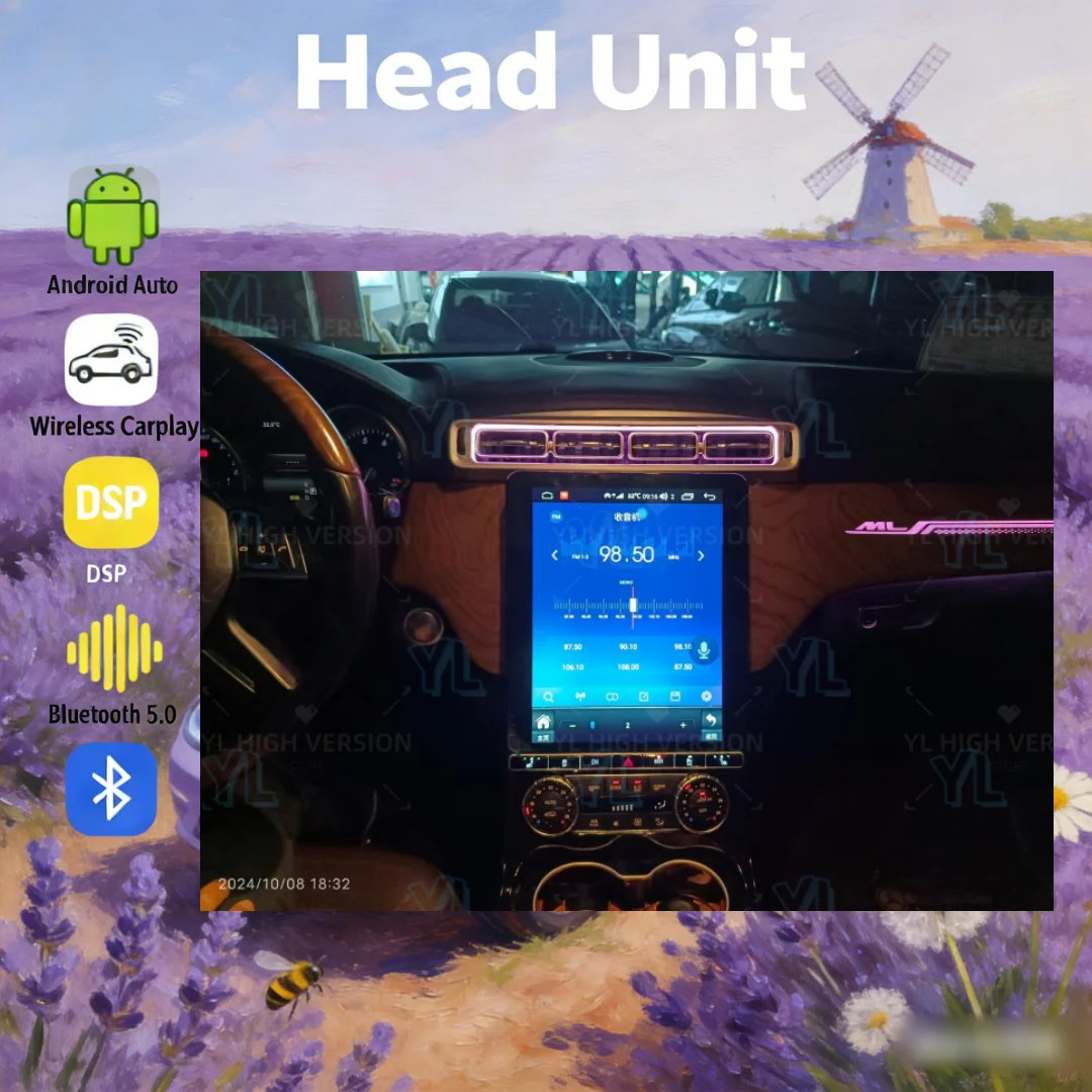 

12.1'' For Mercedes Benz ML W223 2012-2015 Android14 Carplay Car GPS Navigation Multimedia Player Radio Head Unit WIFI Bluetooth