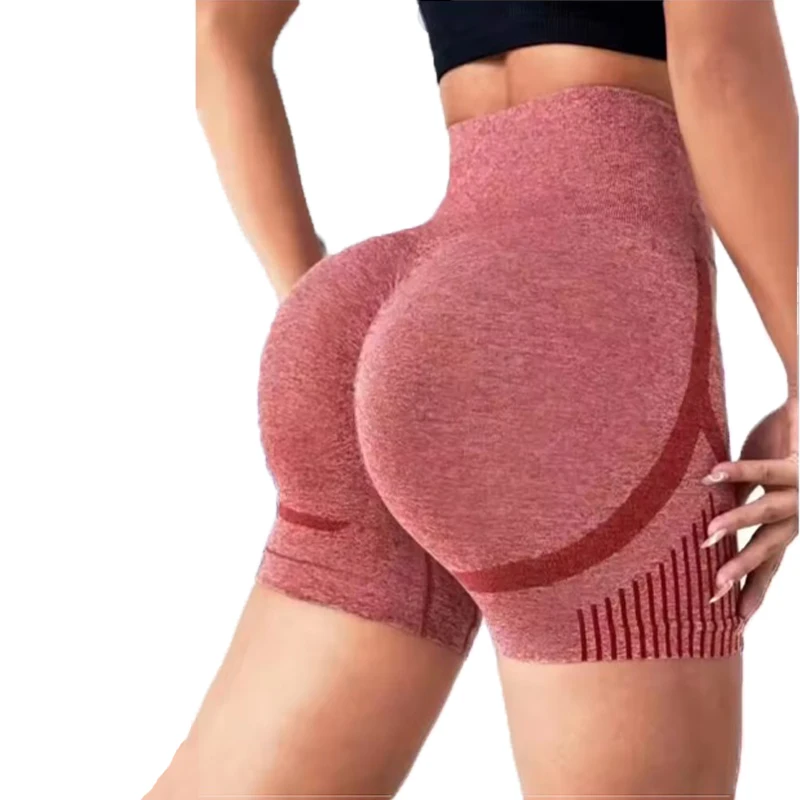 Women's Yoga Shorts High-Waist Fitness Shorts Fitness Yoga Lifting Buttocks Fitness Women's Yoga Fitness Running Shorts Sportswe image 5