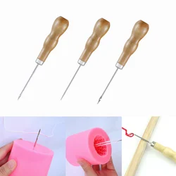 Herramienta de perforación para fabricación de velas DIY, cono de agujero redondo, taladro de mano de ganchillo para molde de silicona, Gadget práctico, herramienta auxiliar de perforación de velas