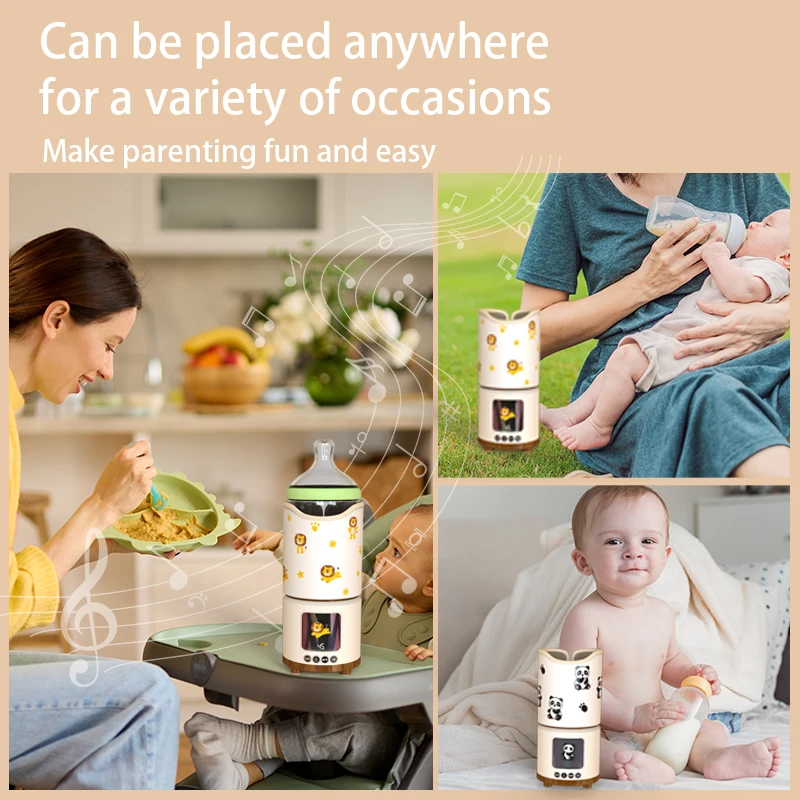 Scaldalatte per bambini con rumore bianco, scaldabiberon per allattamento, custodia portatile per riscaldamento del latte per i viaggi del neonato