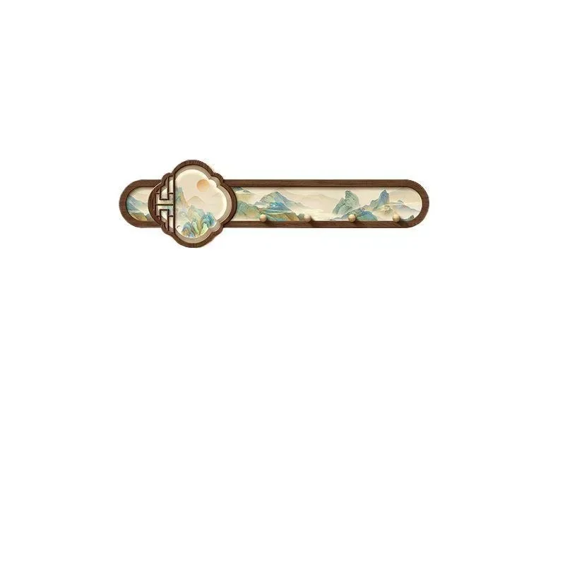 Song-style aesthetic coat hook enters the door porch, wall hanging storage, high-end decoration, antique rack, coat rack