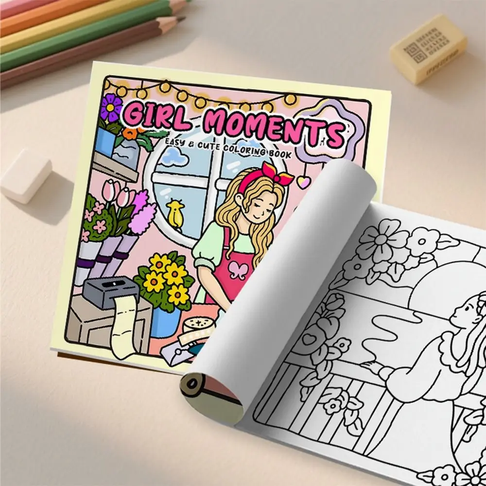 Cartoon Coloring Book Stress Relief Educational Graffiti Painting Book Painting Gift Montessori Drawing Toy for Adults And Teens