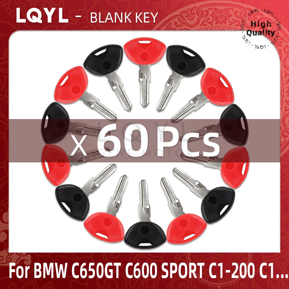 60Pcs Blank Key Motorcycle Replace Uncut Keys For BMW C650GT C600 SPORT C1-200 C1 C650 GT C 600 650