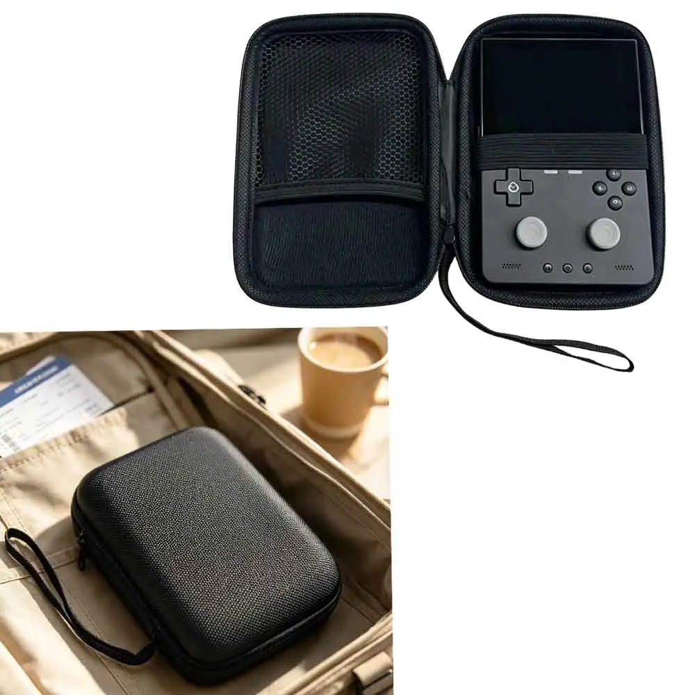 ​for TRIMUI BRICK PRO Storage Bag Game Console Dustproof Shock-absorbing Camera Protective Case Black
