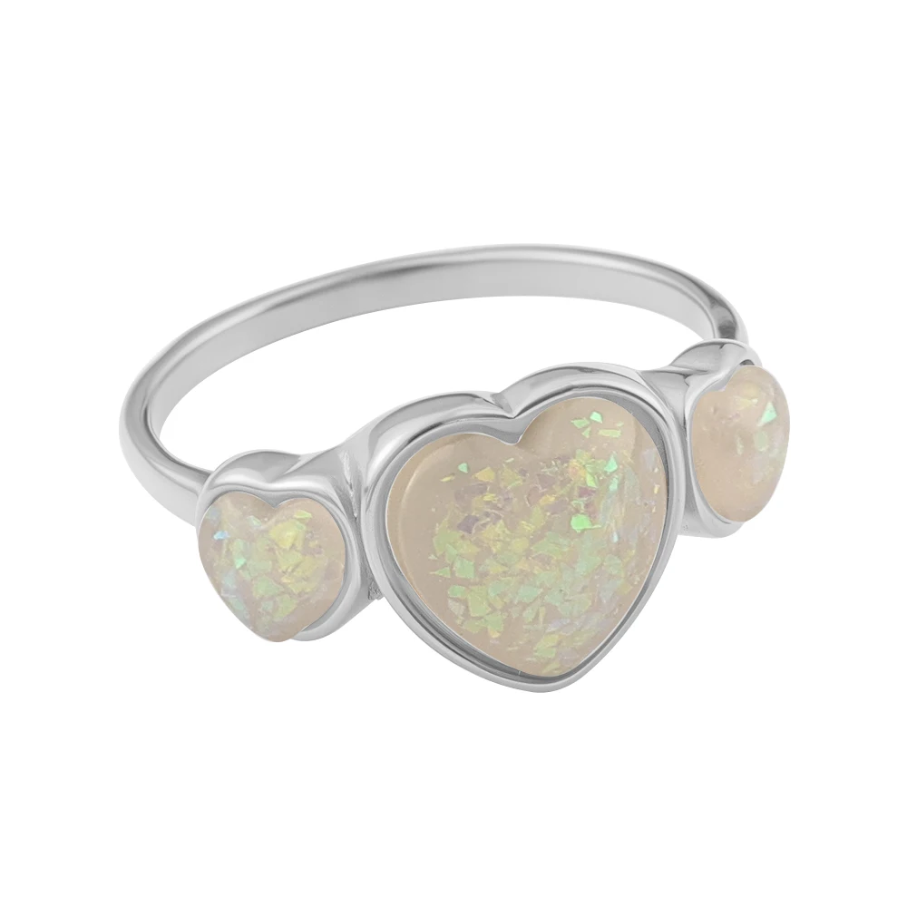 JINHUI Süßer Romantischer Liebesring für Frauen, Gold/Silber optional, PVD 18K vergoldeter Edelstahl, Alltagsschmuck-Accessoire – Detail 8