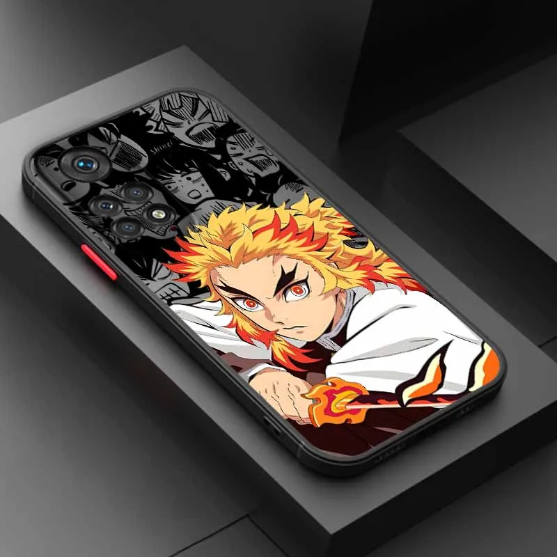 شيطان القاتل أنيمي لطيف ل Xiaomi Redmi ملاحظة 14 13 12S 12 توربو 11T 11E 11S 10S 10 برو زائد ماكس متجمد جراب هاتف #5