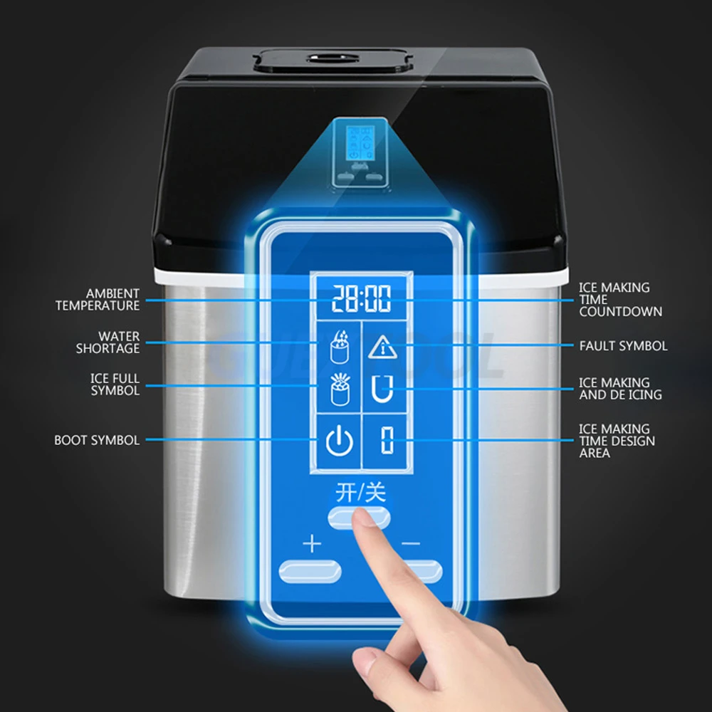 Komercyjna maszyna do kostek lodu kostkarka do lodu domowego kwadratowy Generator lodu ręczny wtrysk wody