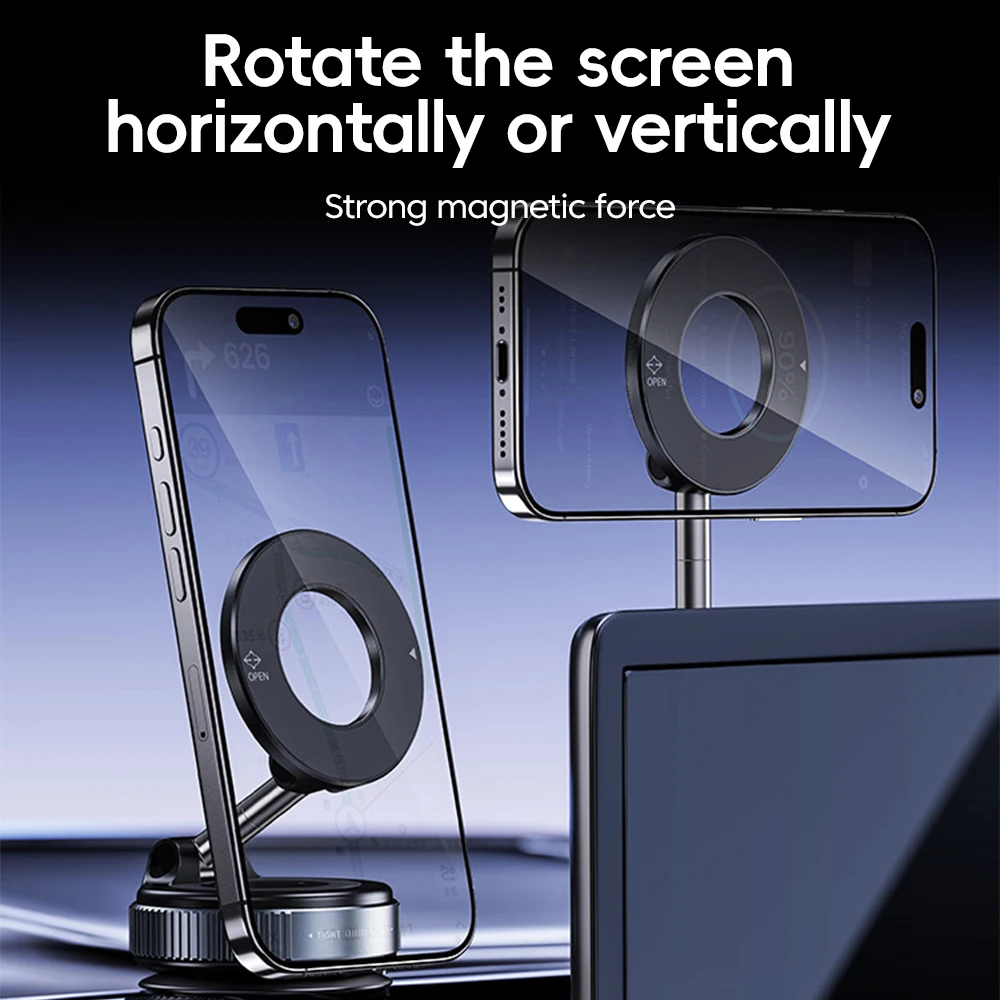 

Olaf 360 Rotation Car Phone Magnetic Stand Vacuum Suction Cup Bracket Foldable Portable Bracket Navigation Universal Holder