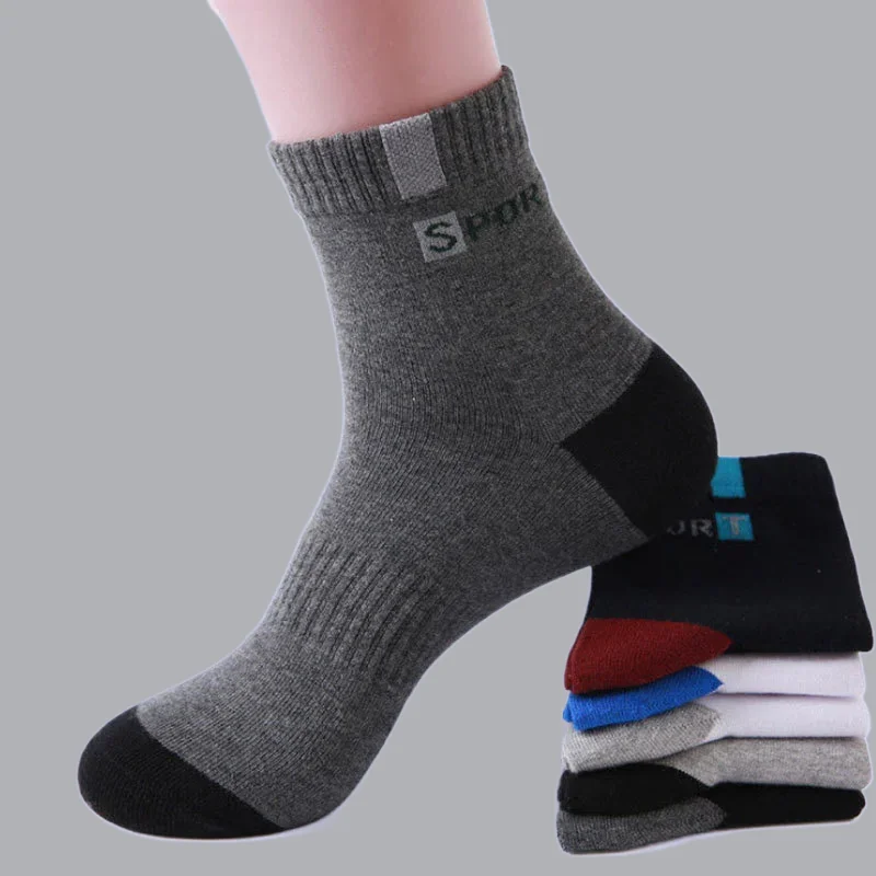 5/10 Pairs High-Quality Bamboo Fiber Men Cotton Socks Fashion Breathable Deodorant Business Men Tube Socks Casual Men's Socks