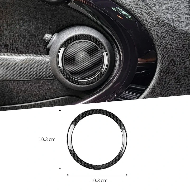 

Real Carbon Fiber Door Speaker Cover Trim Sticker for MINI Cooper R56