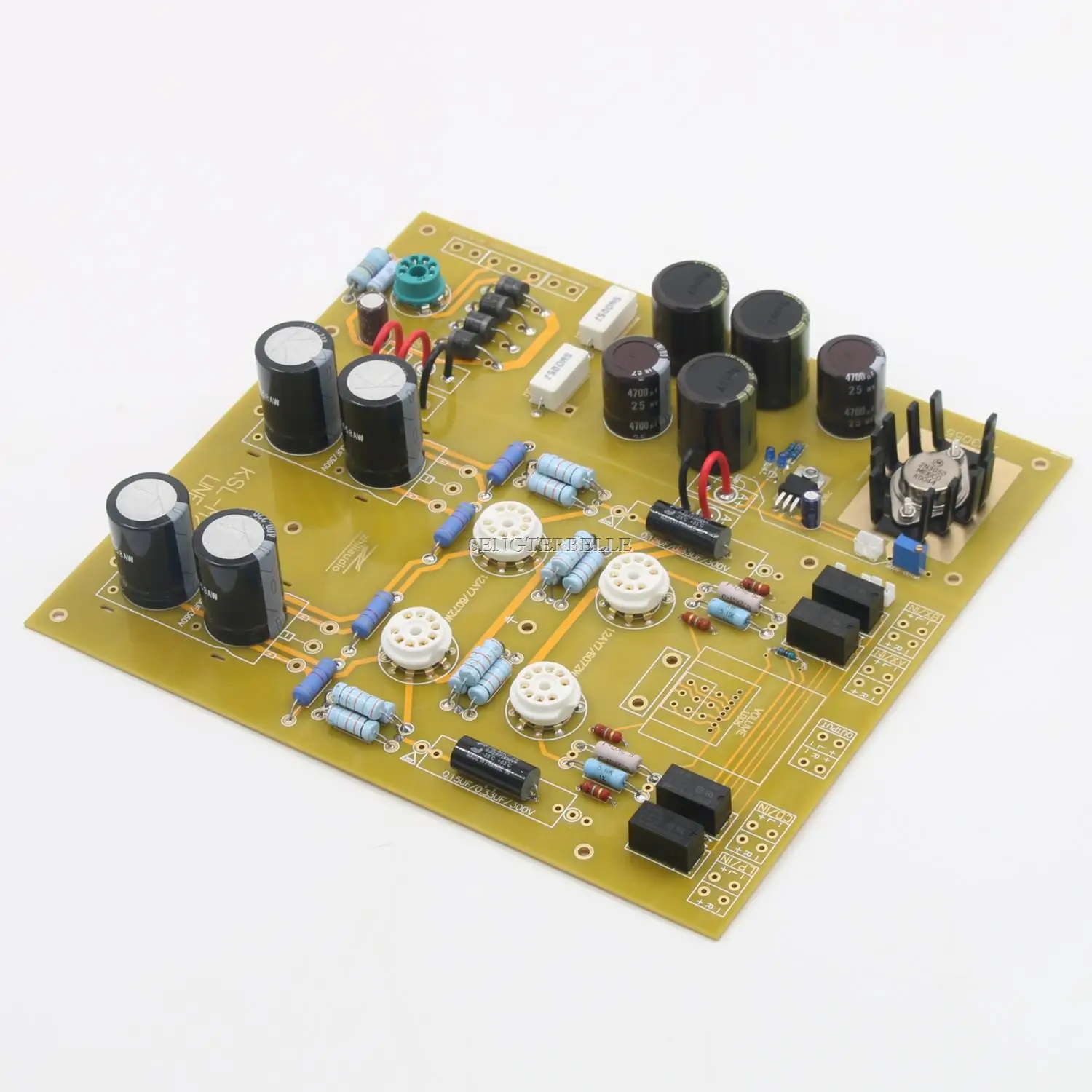 HiFi Diy 12AY7 +6Z4 Tube Stereo Preamplifier Board / Kit Base On KSL-M7 Preamp +PSU Board