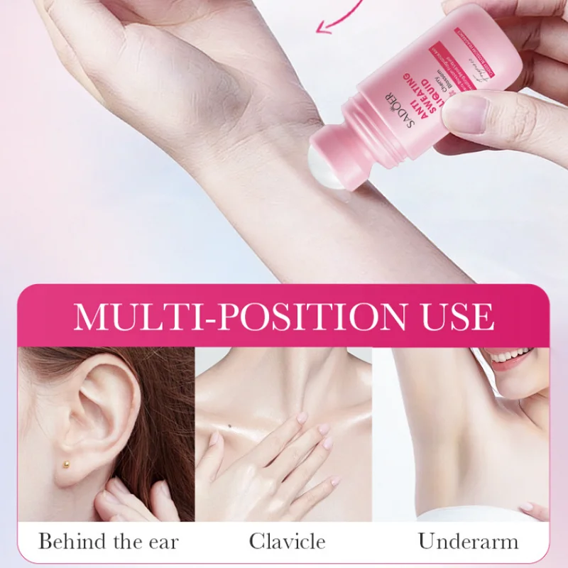 3Pcs Anti Sweating Liquid, Neutralizes Underarm Odor, Gentle And Fresh, Easy To Carry (Cherry Blossom Fragrance)