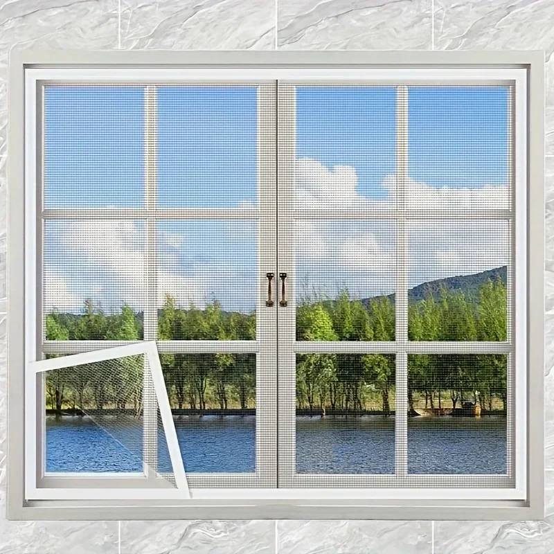 تخصيص حجم مكافحة البعوض نافذة الشاشة ماجيك ذاتية اللصق نافذة ناموسية الصيف الحشرات ناموسية للنوافذ